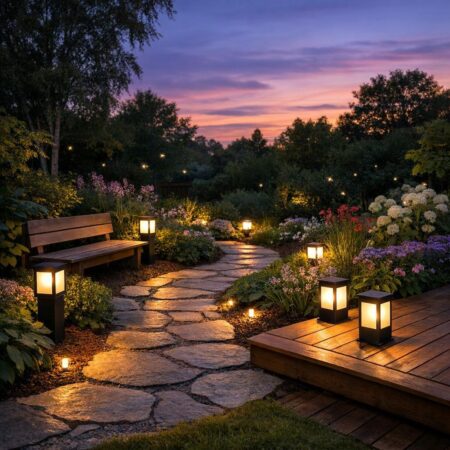 Nachhaltige Gartenbeleuchtung: Atmosphäre mit Solar und LED